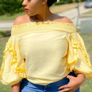 Poplin Ruffle Top